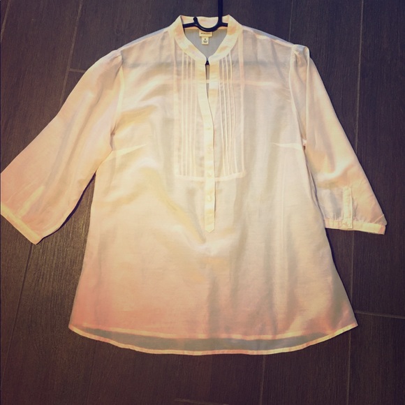 Merona Tops - Merona Pale Pink Cotton/Silk Blouse